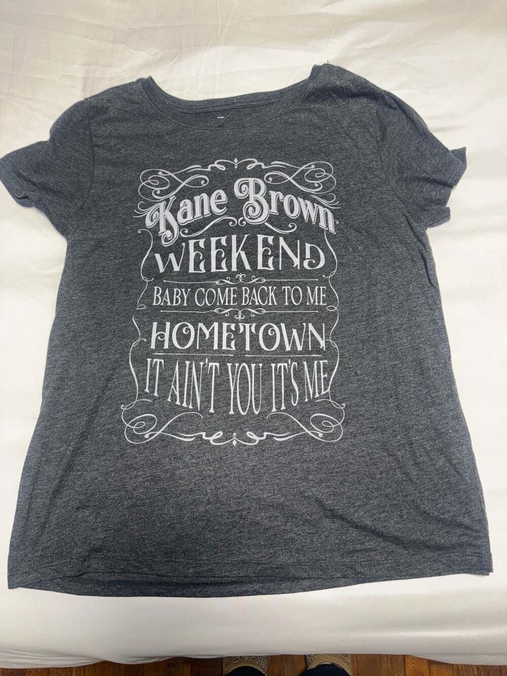 Kane Brown Weekend Baby Come Back To Me Charcoal Graphic T-Shirt